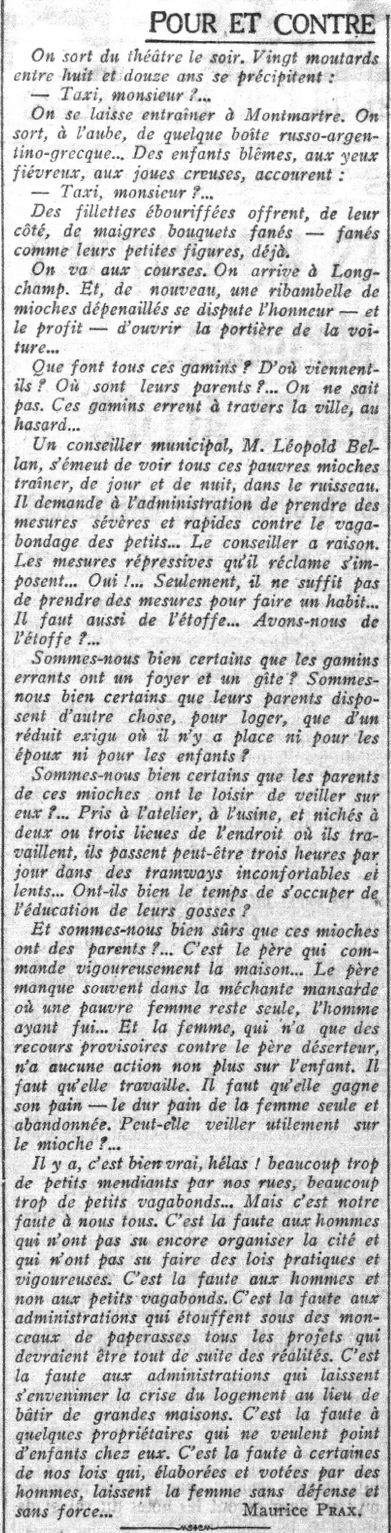 les enfants vagabonds