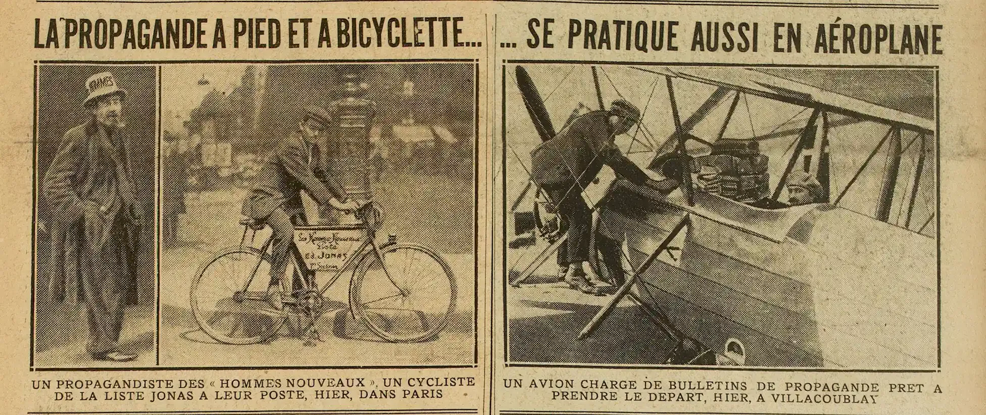 propaganda on foot and by bicycle