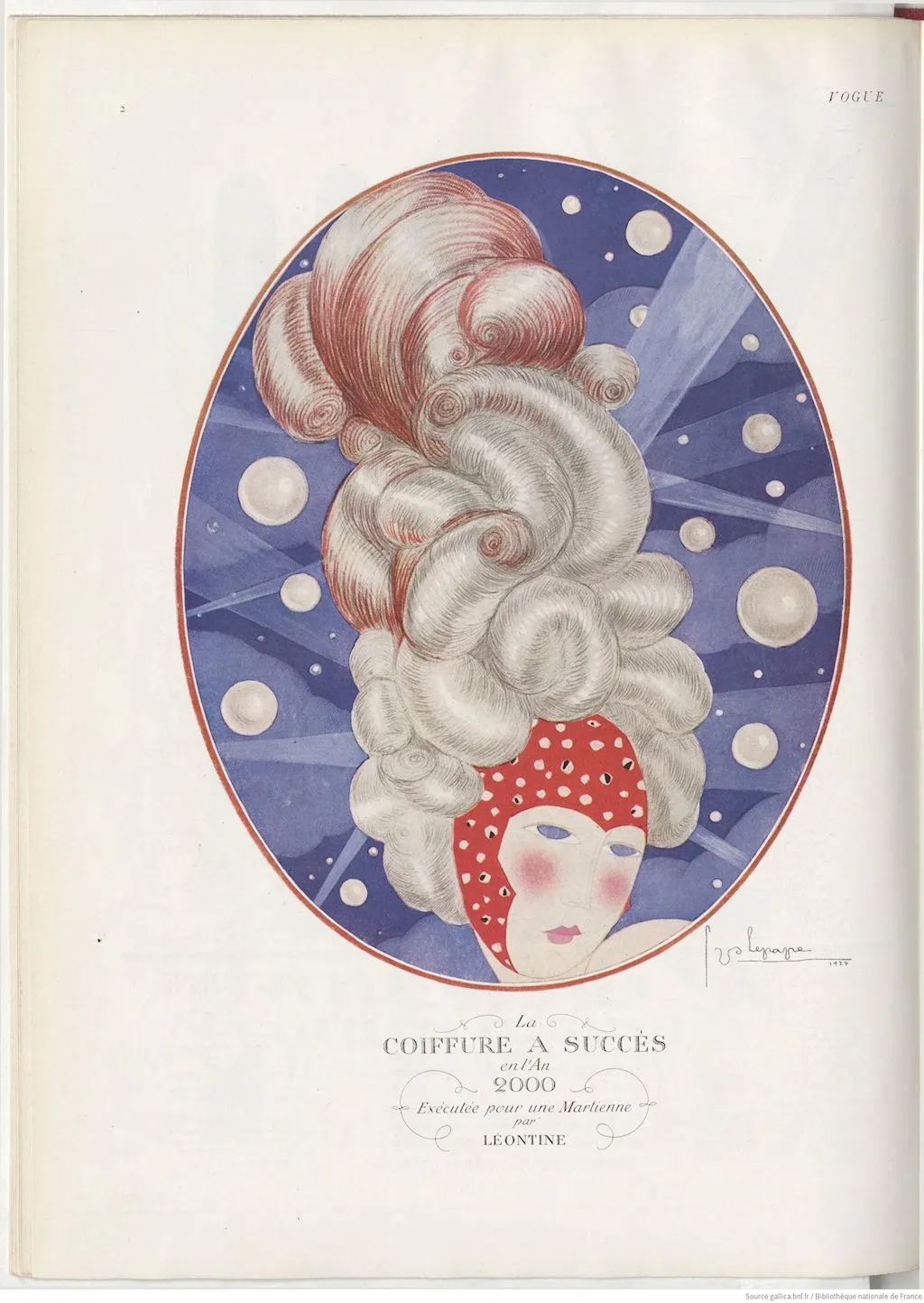 Vogue : best-selling hairstyle for a Martian woman in the year 2000