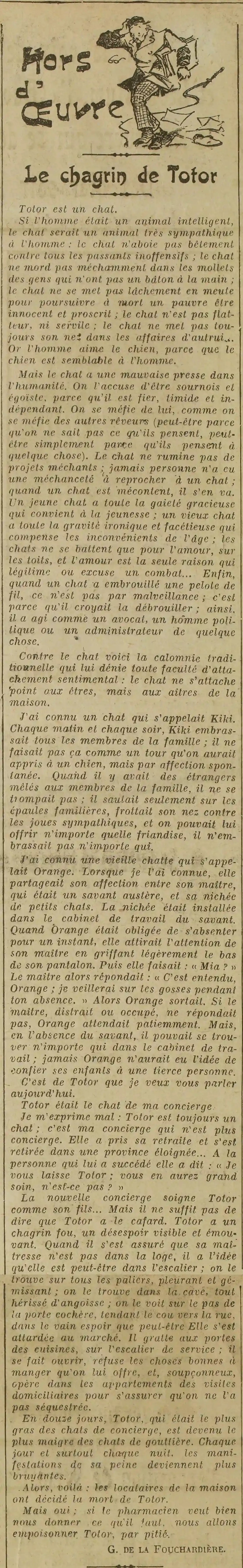 le chagrin du  chat Totor 2