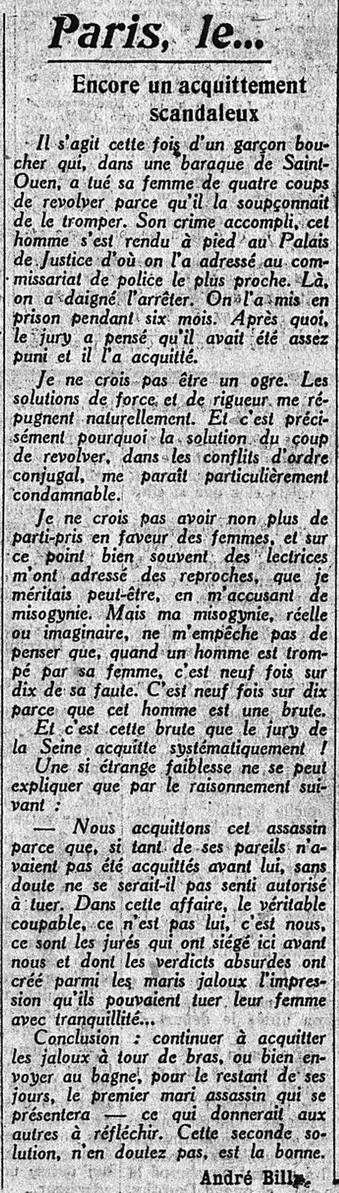 Feminicide: the scandalous acquittal of a butcher 