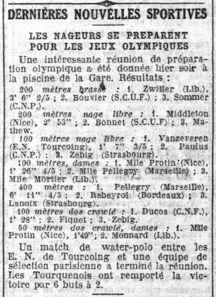 Swimmers prepare for the Olympic games