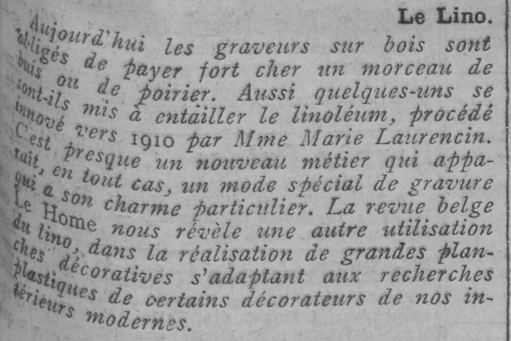  lino : un nouveau métier