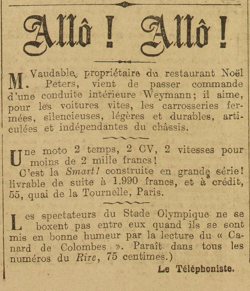 une Smart de 1924