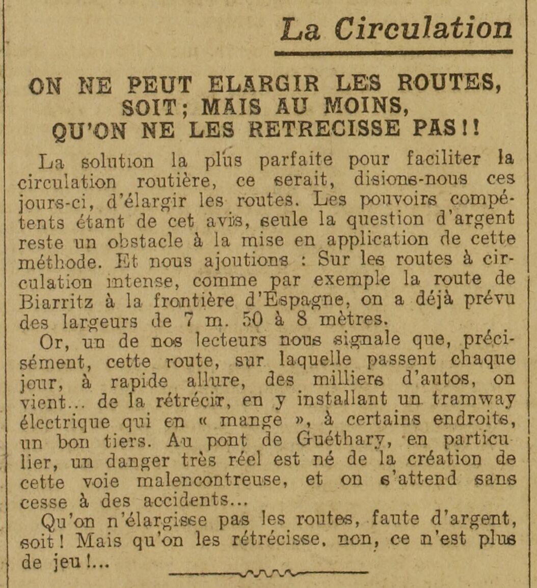 we can't widen the roads