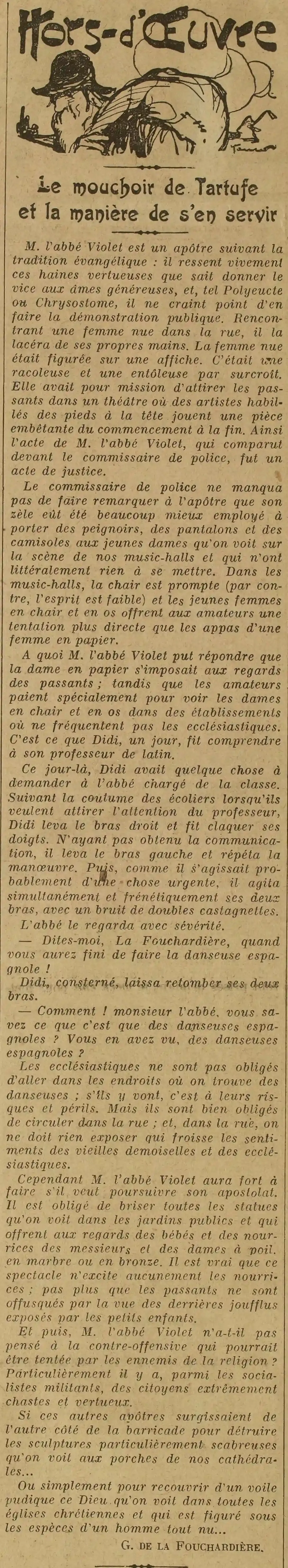 The Tartuffe handkerchief and how to use it