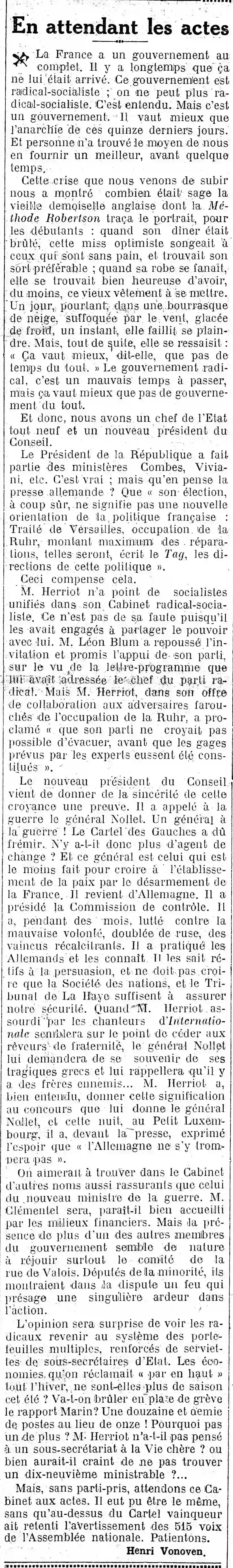 La France a un gouvernement au complet