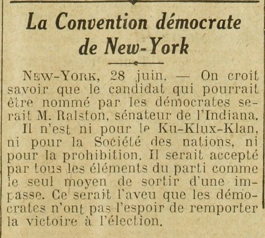 The Democratic convention New York