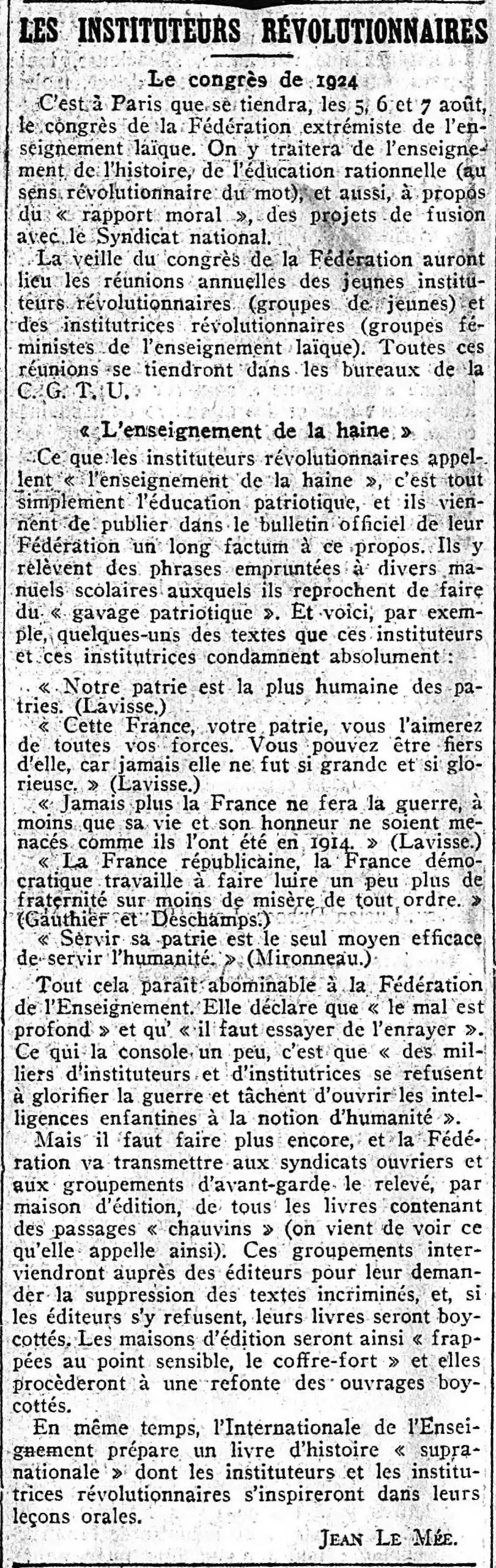 The revolutionary teachers