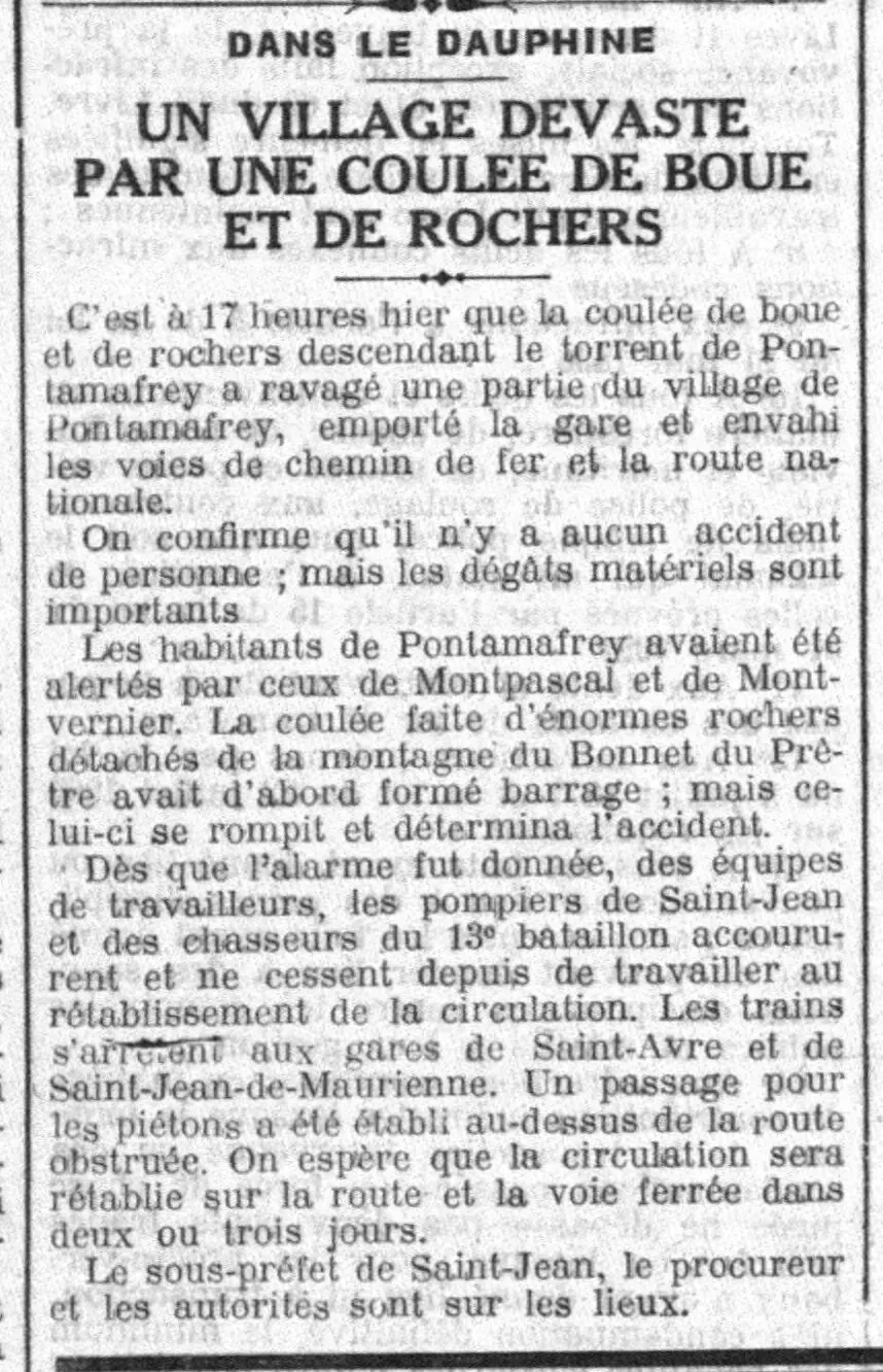 In Dauphiné, a village devastated by a mudslide. Weather events keep happening again... is it for the same reasons?