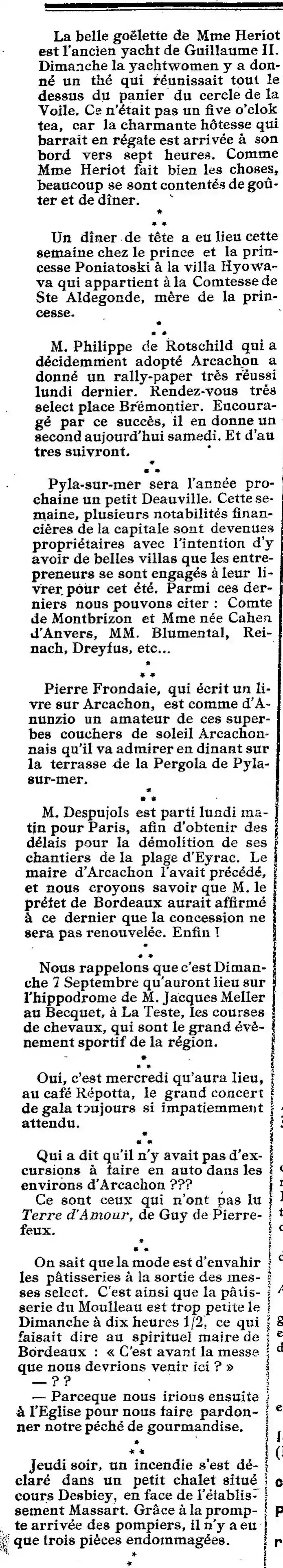  Quelques potins d'Arcachon