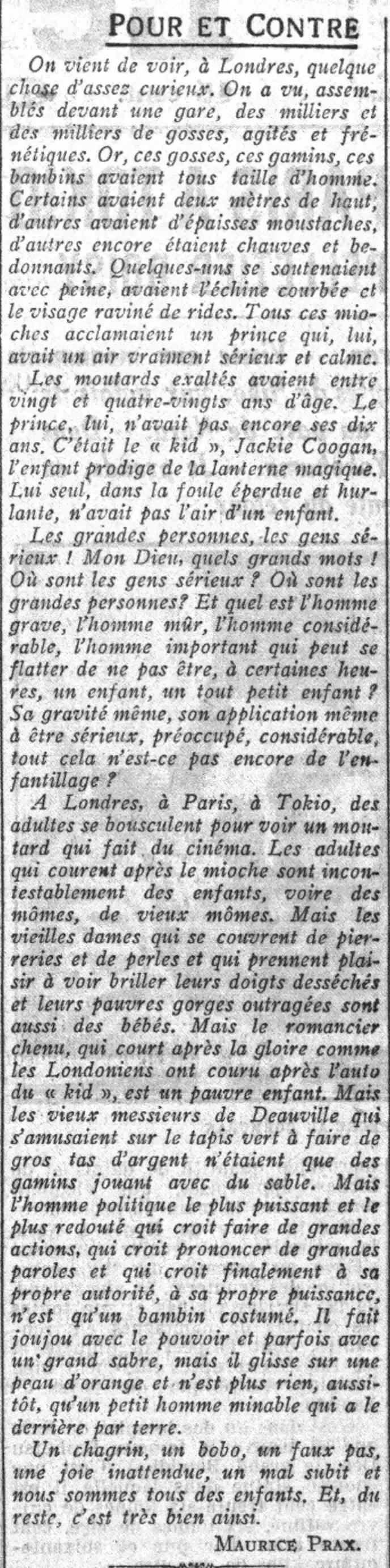 Les grandes personnes, les gens sérieux