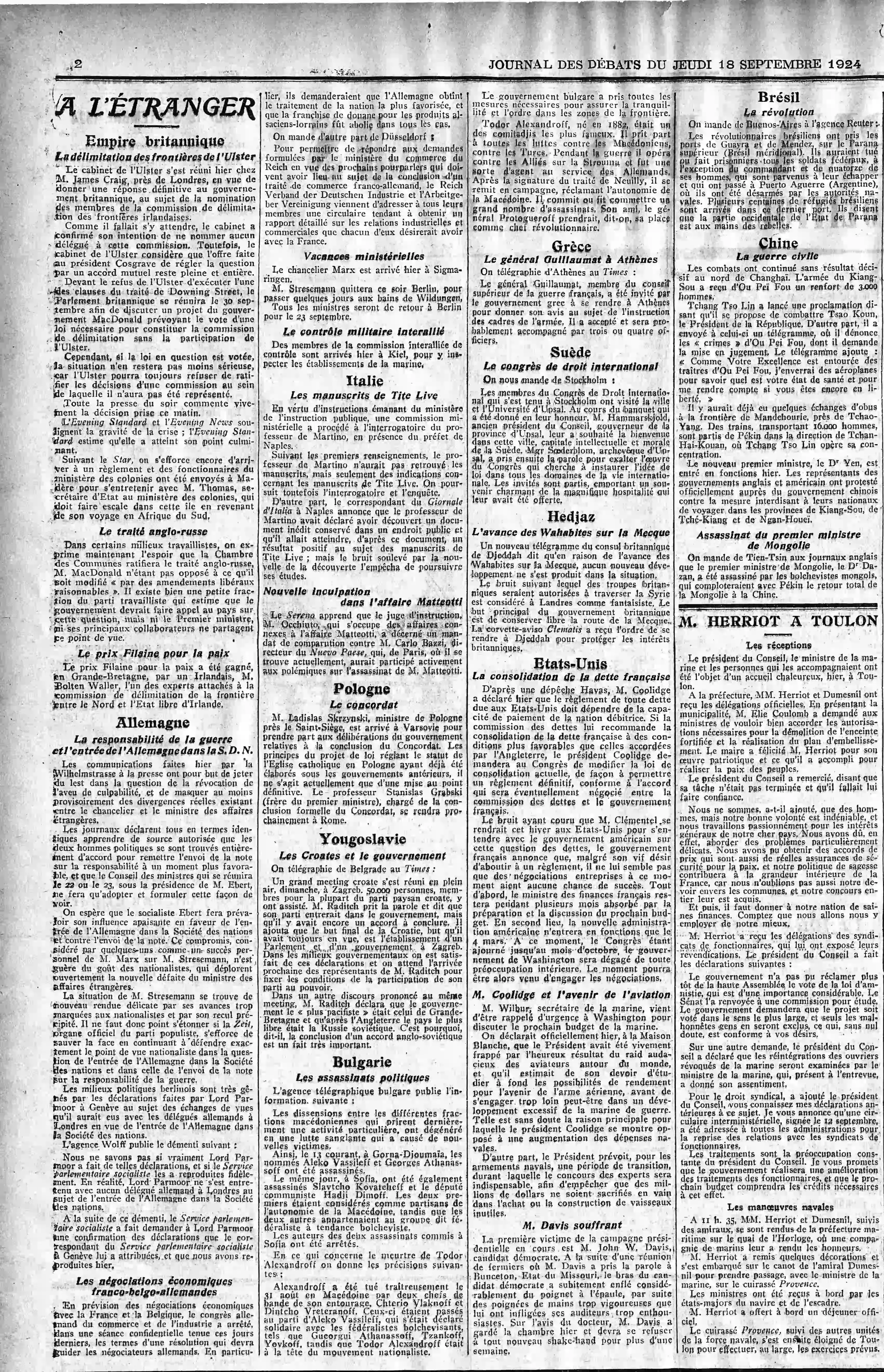 The United States and the consolidation of the French debt 