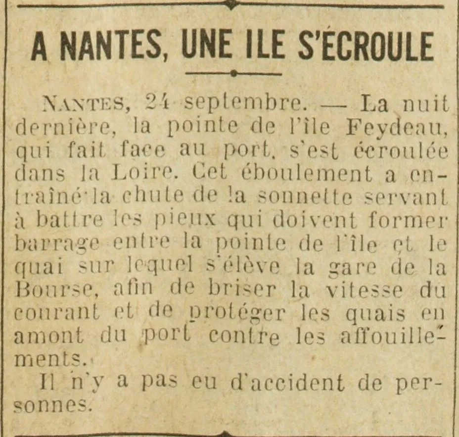 In Nantes, an island is collapse