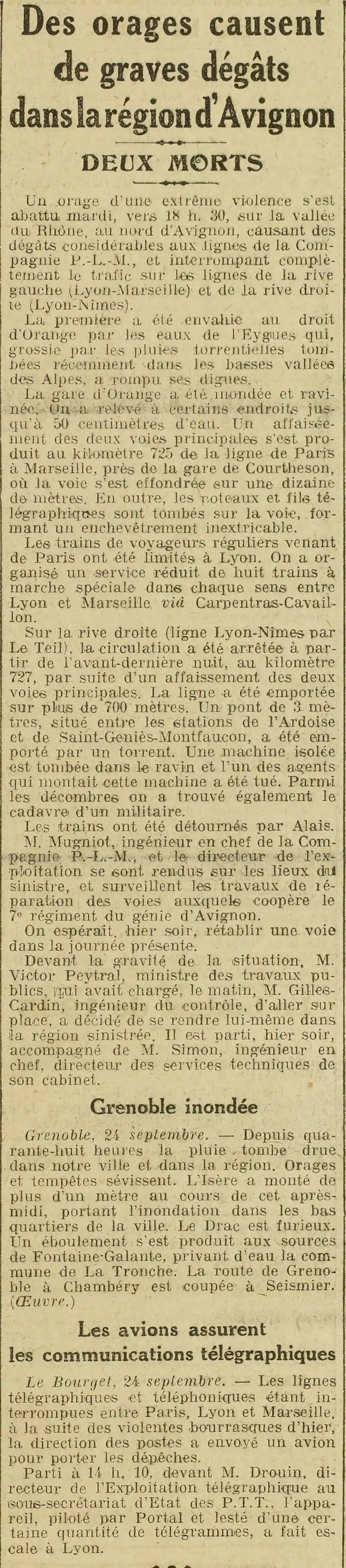 Des orages d'une extrême violence