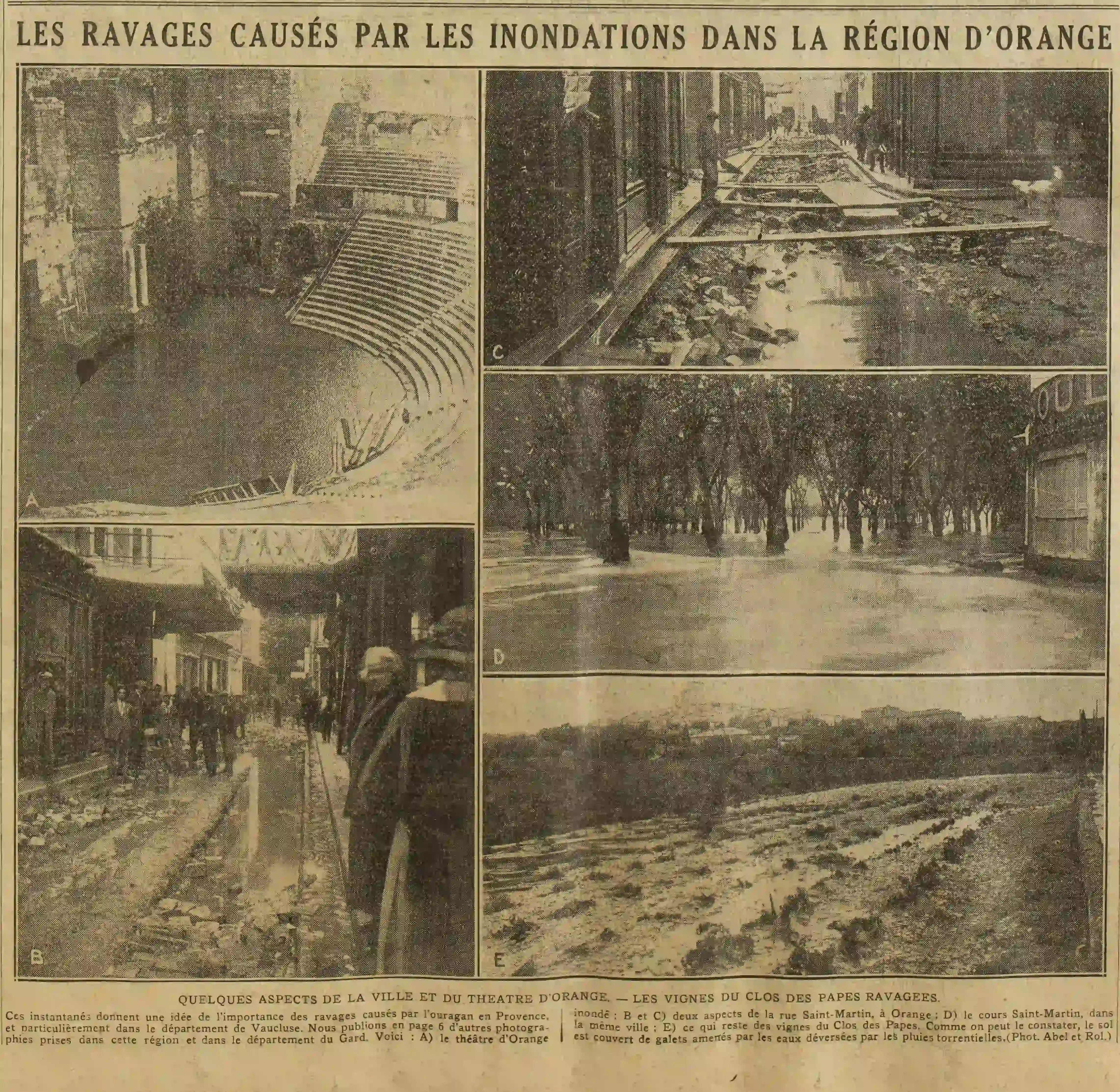 Les ravages causés par les inondations dans la région d'Orange