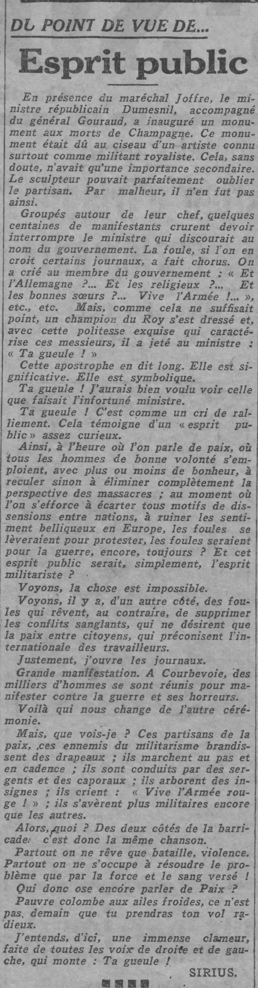 "Shut up!" This apostrophe says a lot