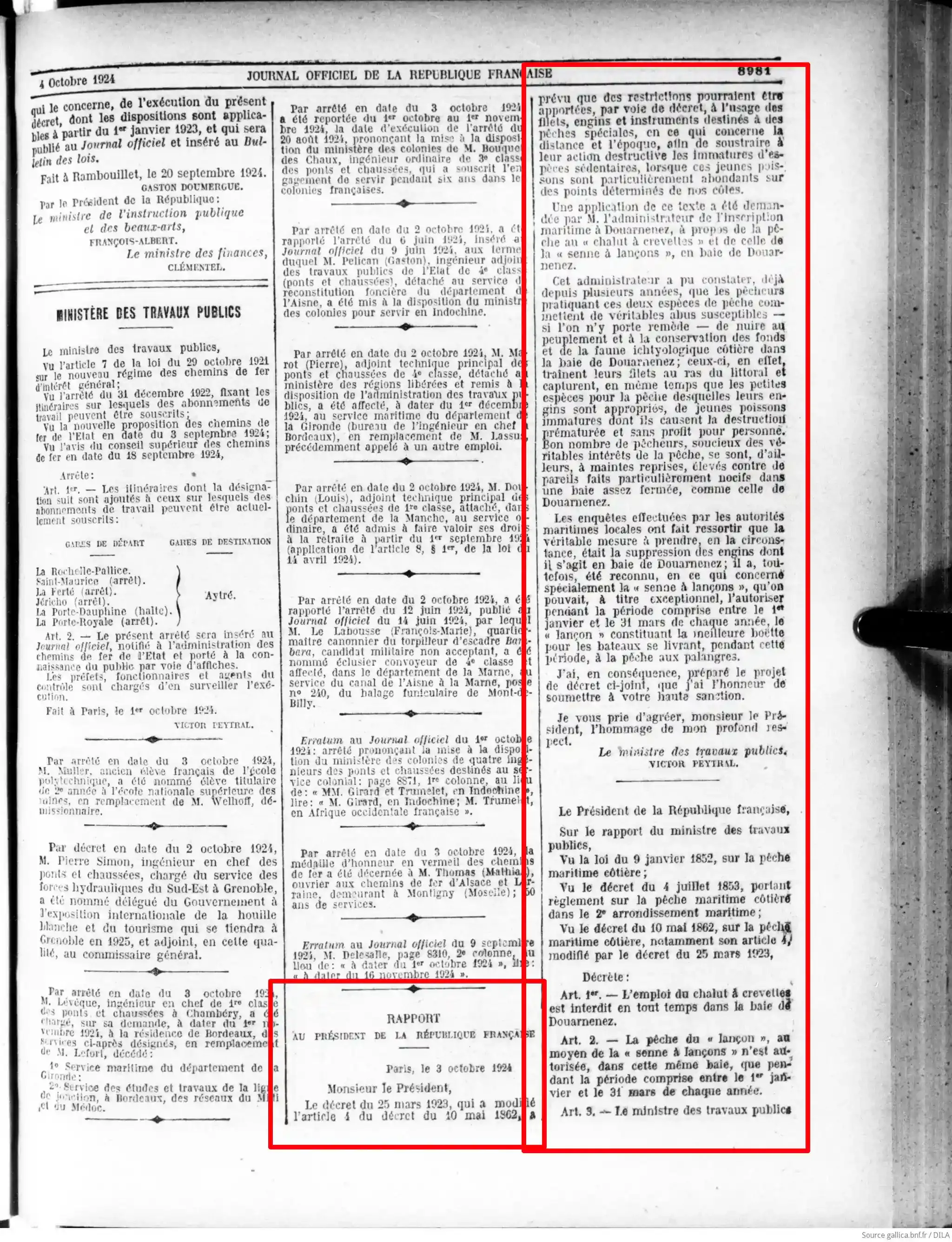 ZOfficial Journal of the Republic Fishing Bay of Douarnenez