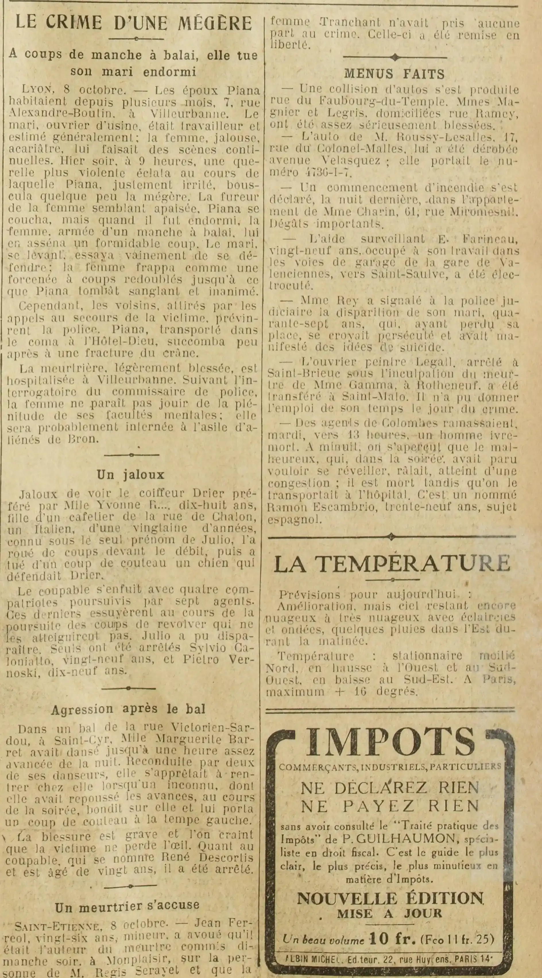 A coups de manche à balai, elle tue son mari endormi