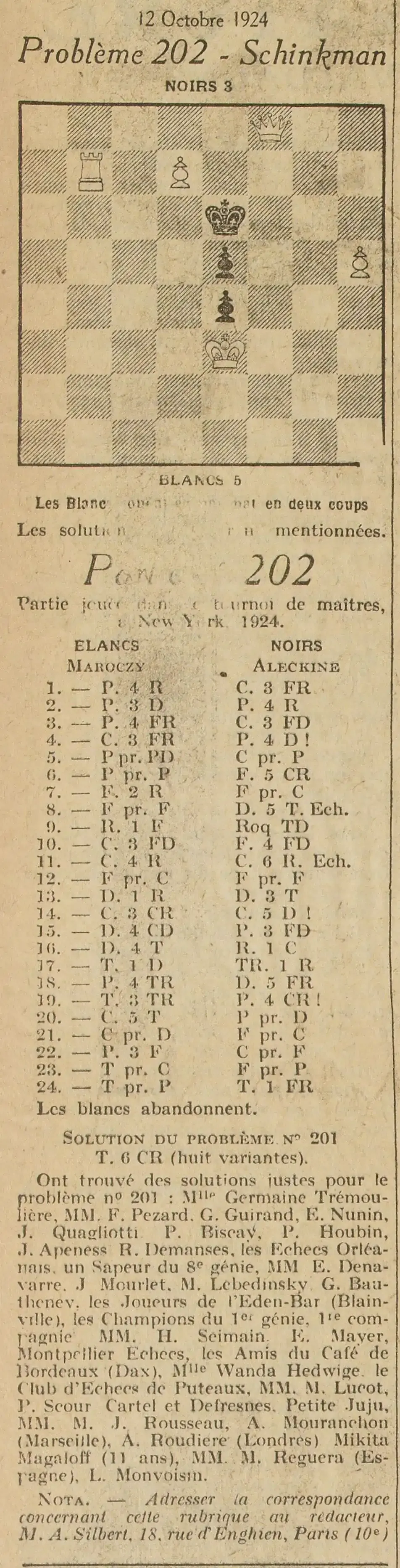The traditional chess game, now number 202