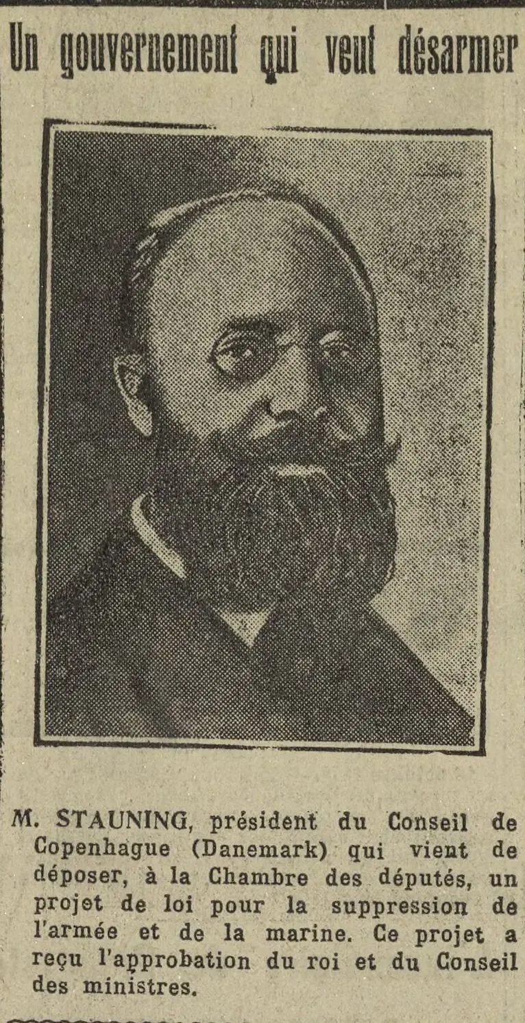 Monsieur Stauning, en photo, Président du Conseil