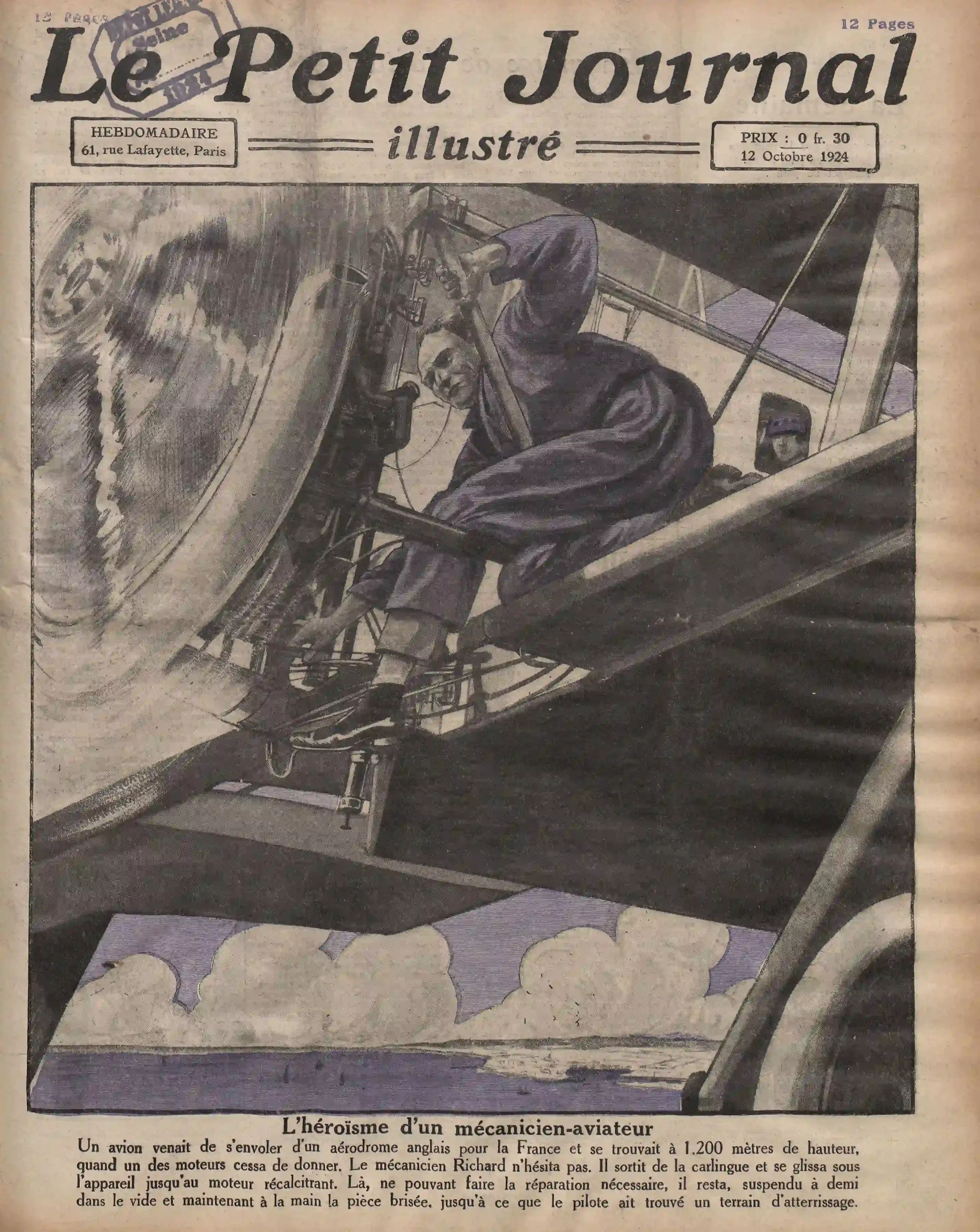 L'héroïsme d'un mécanicien-aviateur