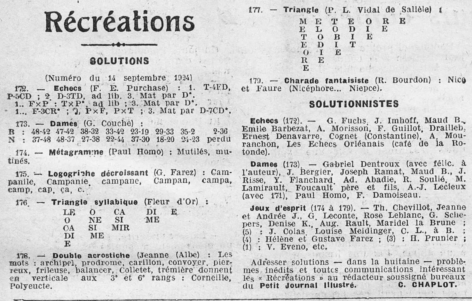  Les récréations hebdomadaires de La Bignole