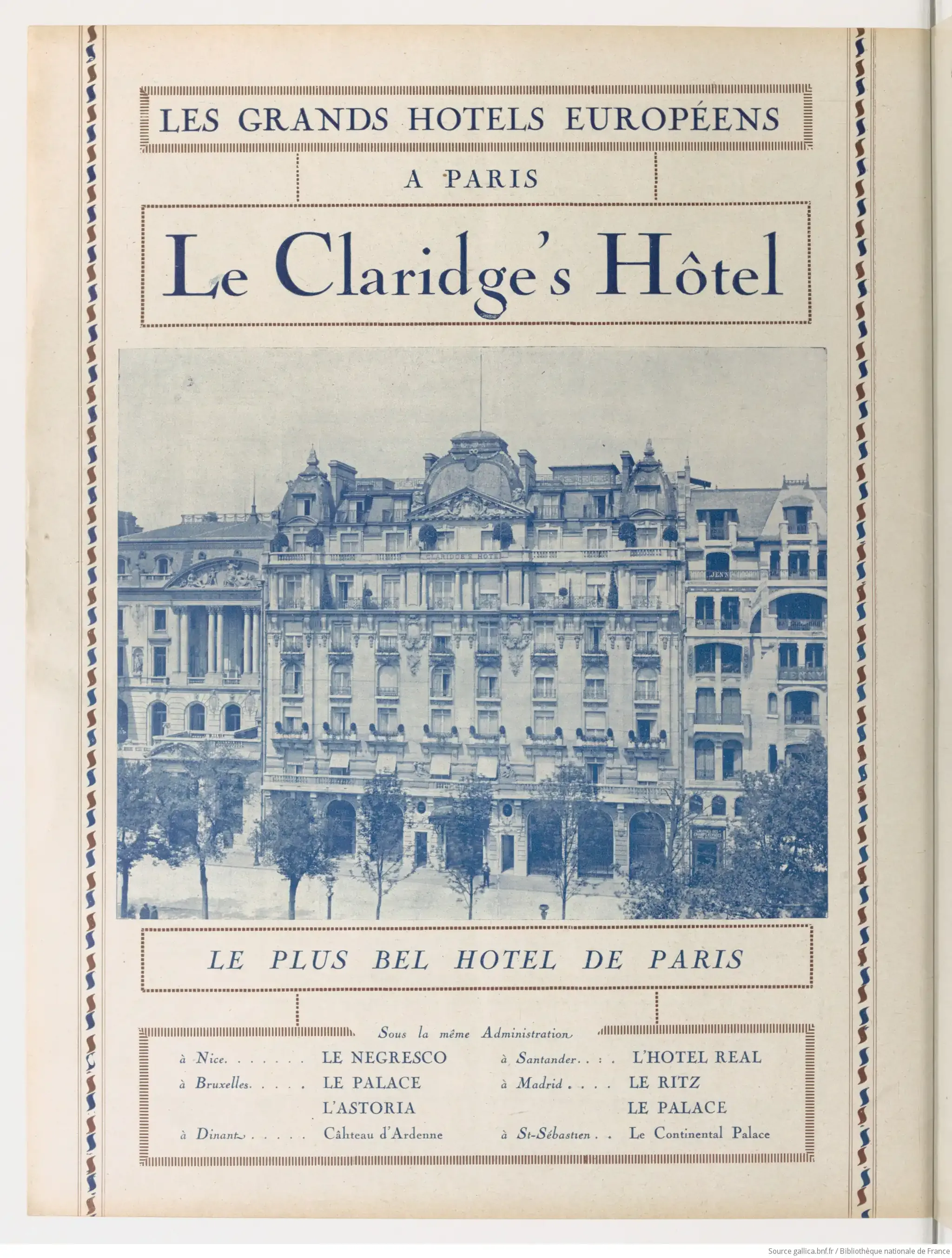  ZZ LÉclaireur du dimanche 1924 10 19 Page 02 page articlee hôtel claridge 2