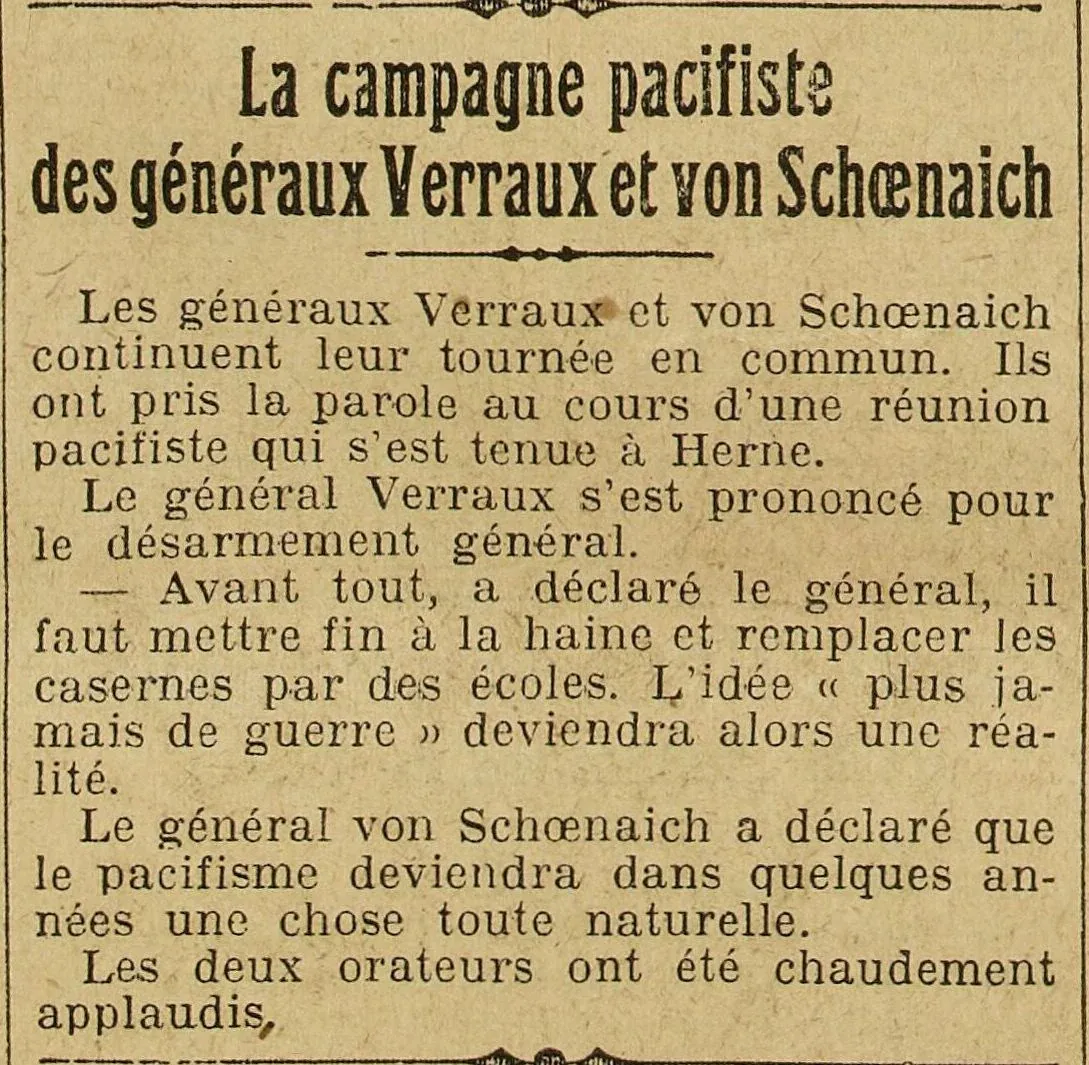 The idea "no more war" will then become a reality.