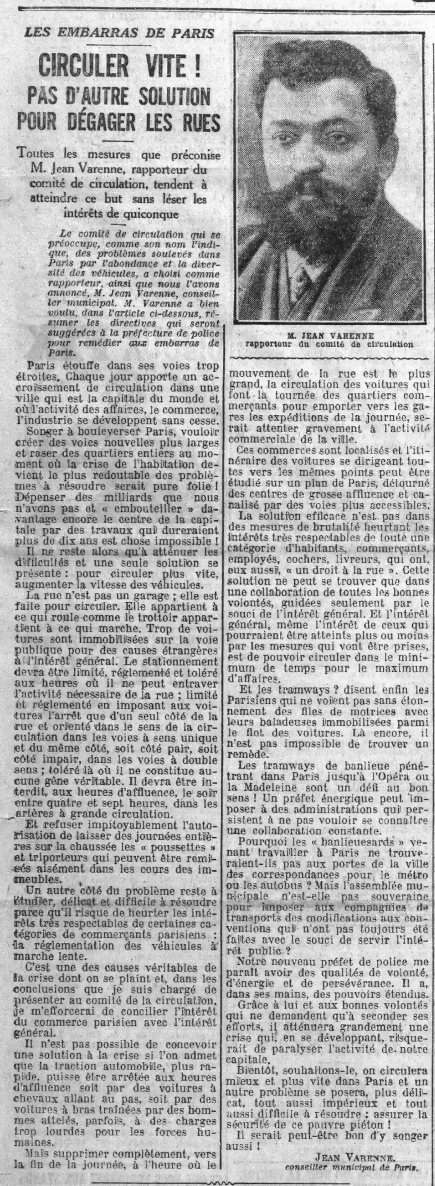 Traffic jams in Paris