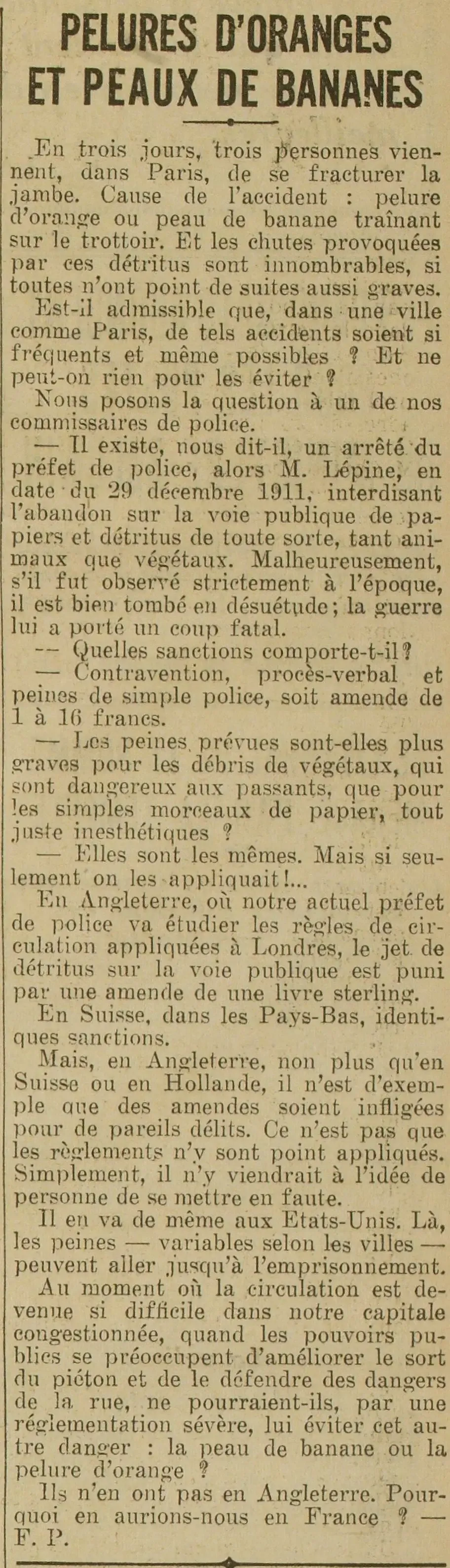 Orange peels or banana skins