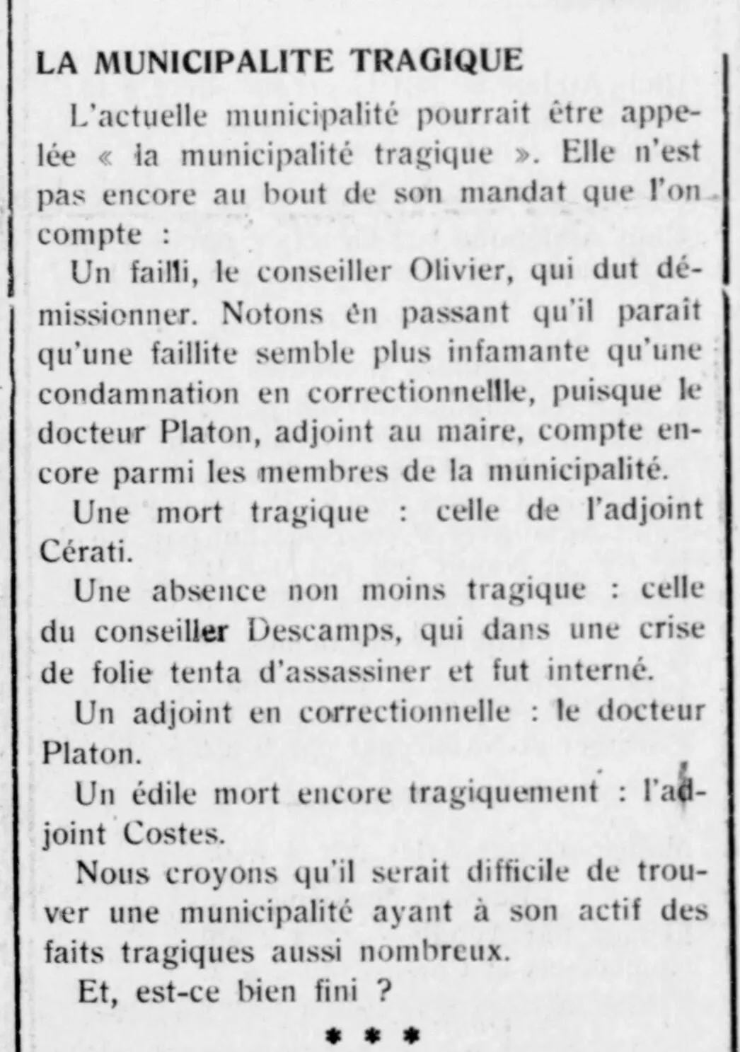  muniicipalité tragique 