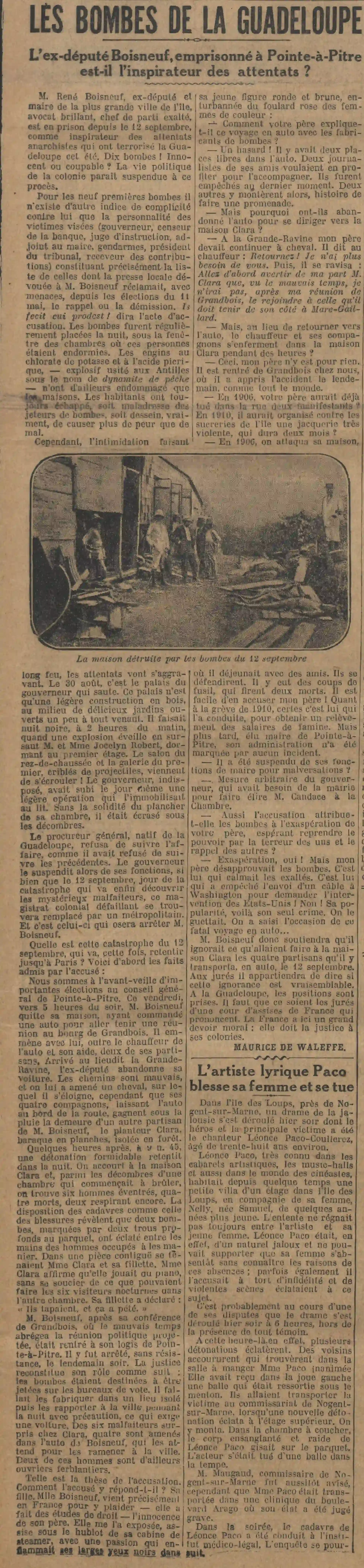 The Guadeloupe Bombs