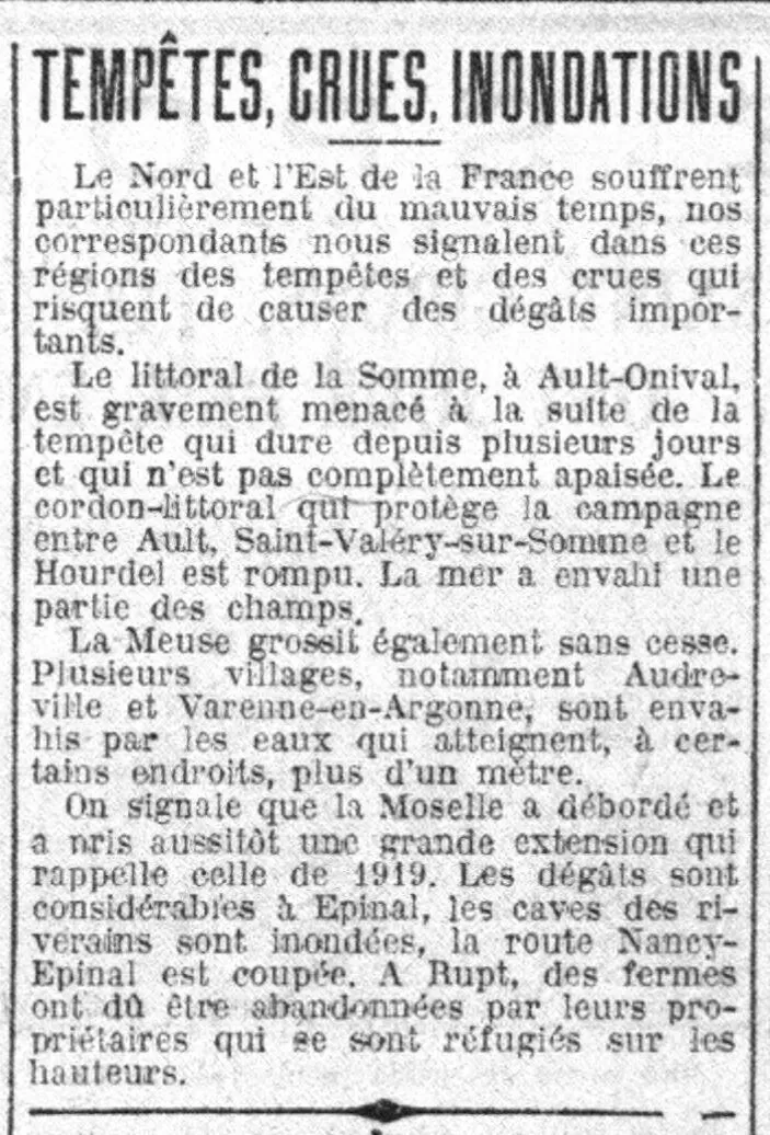 Storms, floods, inundations