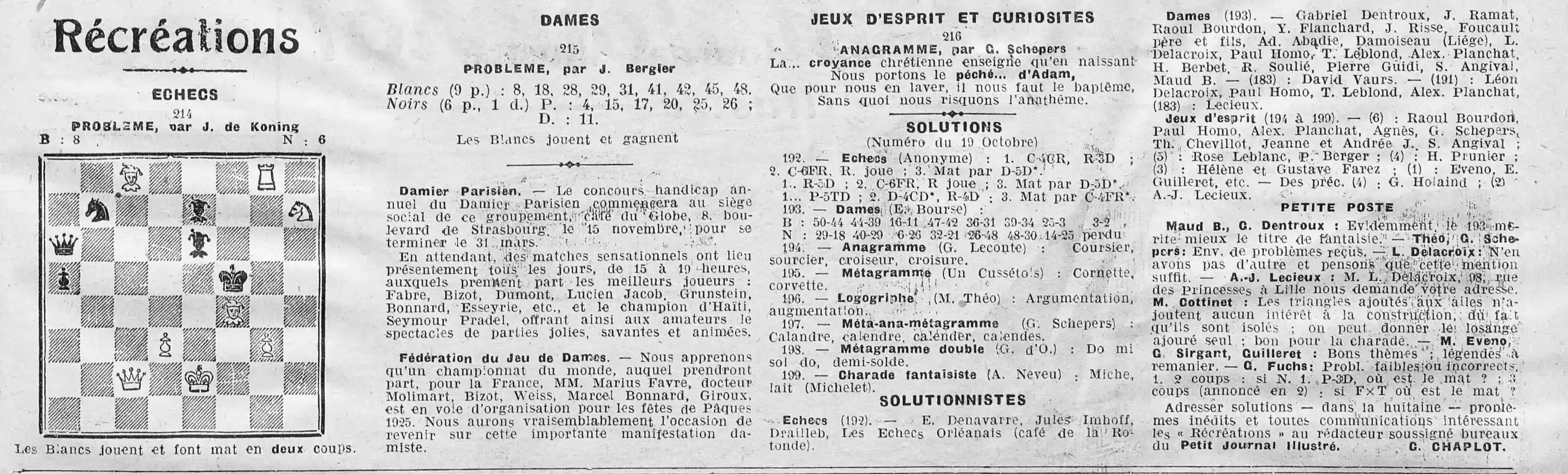   Le Petit journal illustré 1924 11 16  récréation  