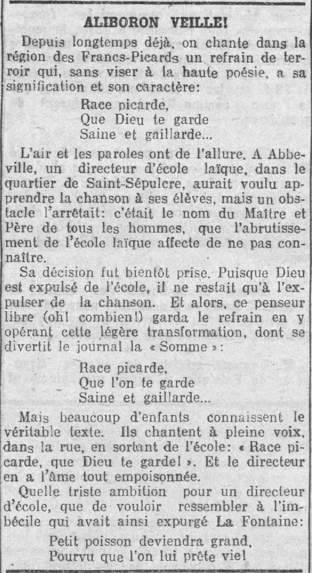  Le Patriote lorrain 1924 11 23   Aliboron veille 