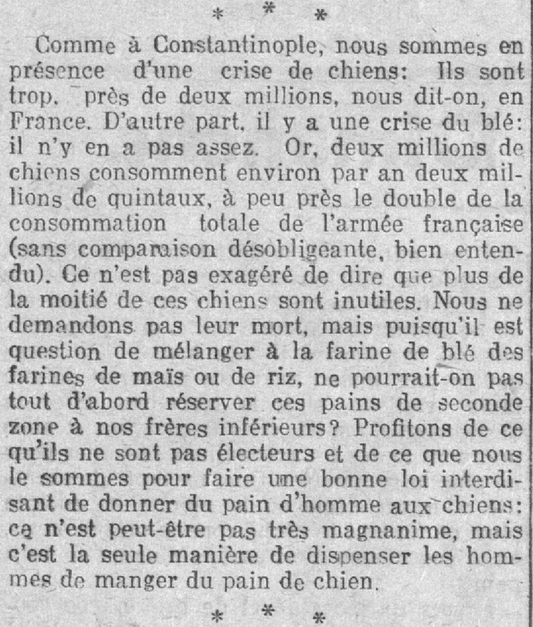   Le Patriote lorrain 1924 11 23C'est la crise du chien, comme à Constantinople