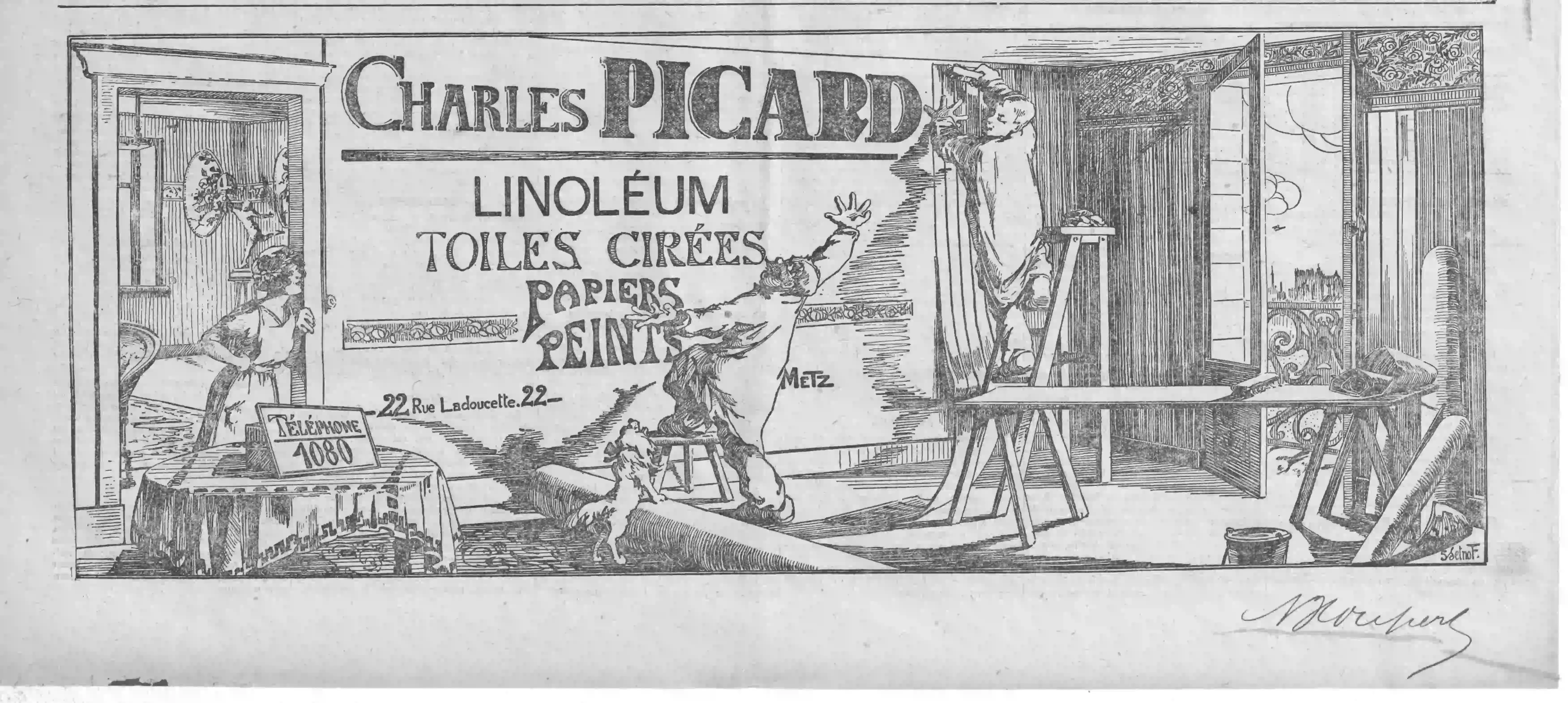  Le Patriote lorrain 1924 11 23 An illustrated advertisement for Charles Picard