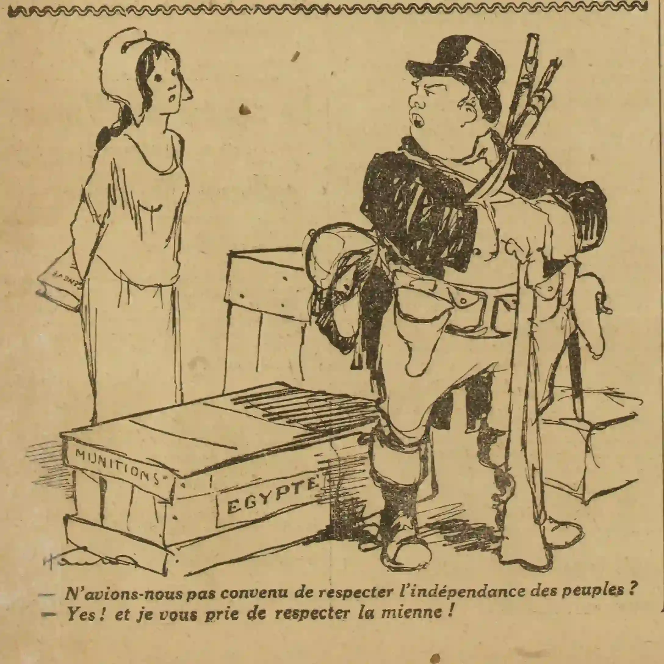 L'indépendance des peuples, un dessin humoristique