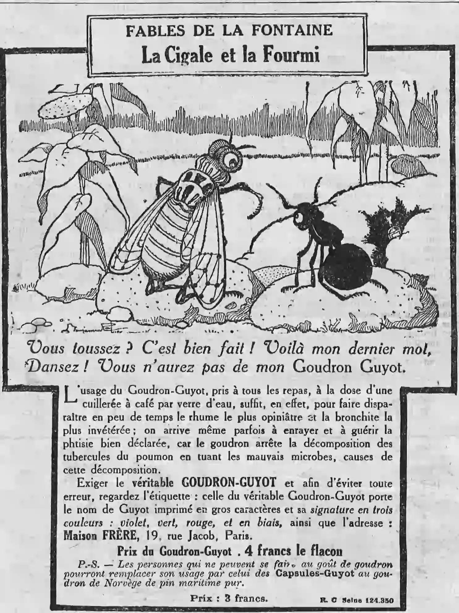 La Bignole presents La Fontaine's fables illustrated "la cigale et la fourmi"