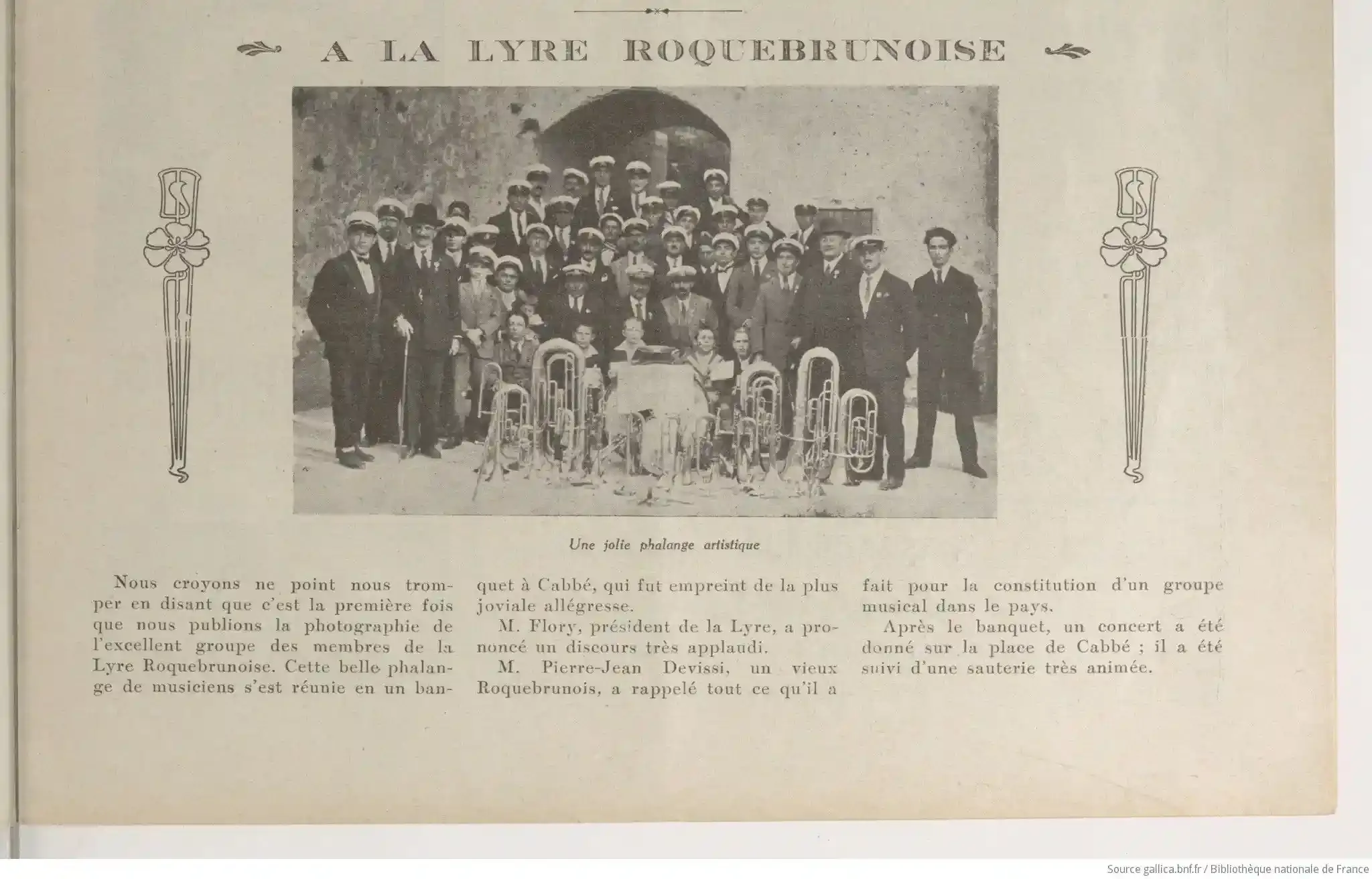 La première photo publiée de la Lyre Roquebrunoise