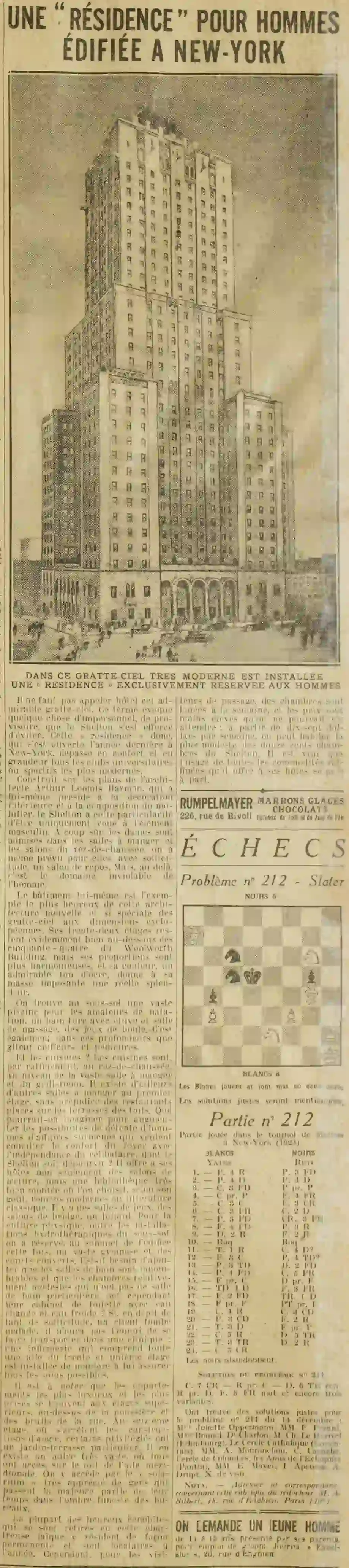   Excelsior 24 12 21 A Men's Residence, Built in New York