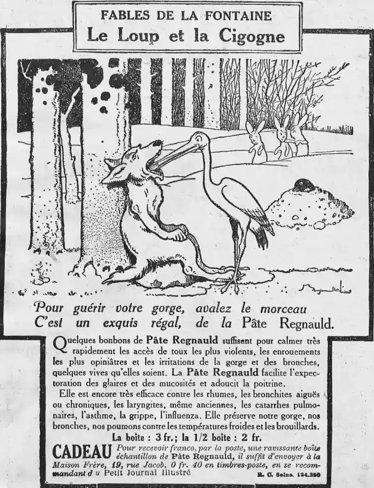   the Wolf and the Stork, sponsored by Pâte Regnauld