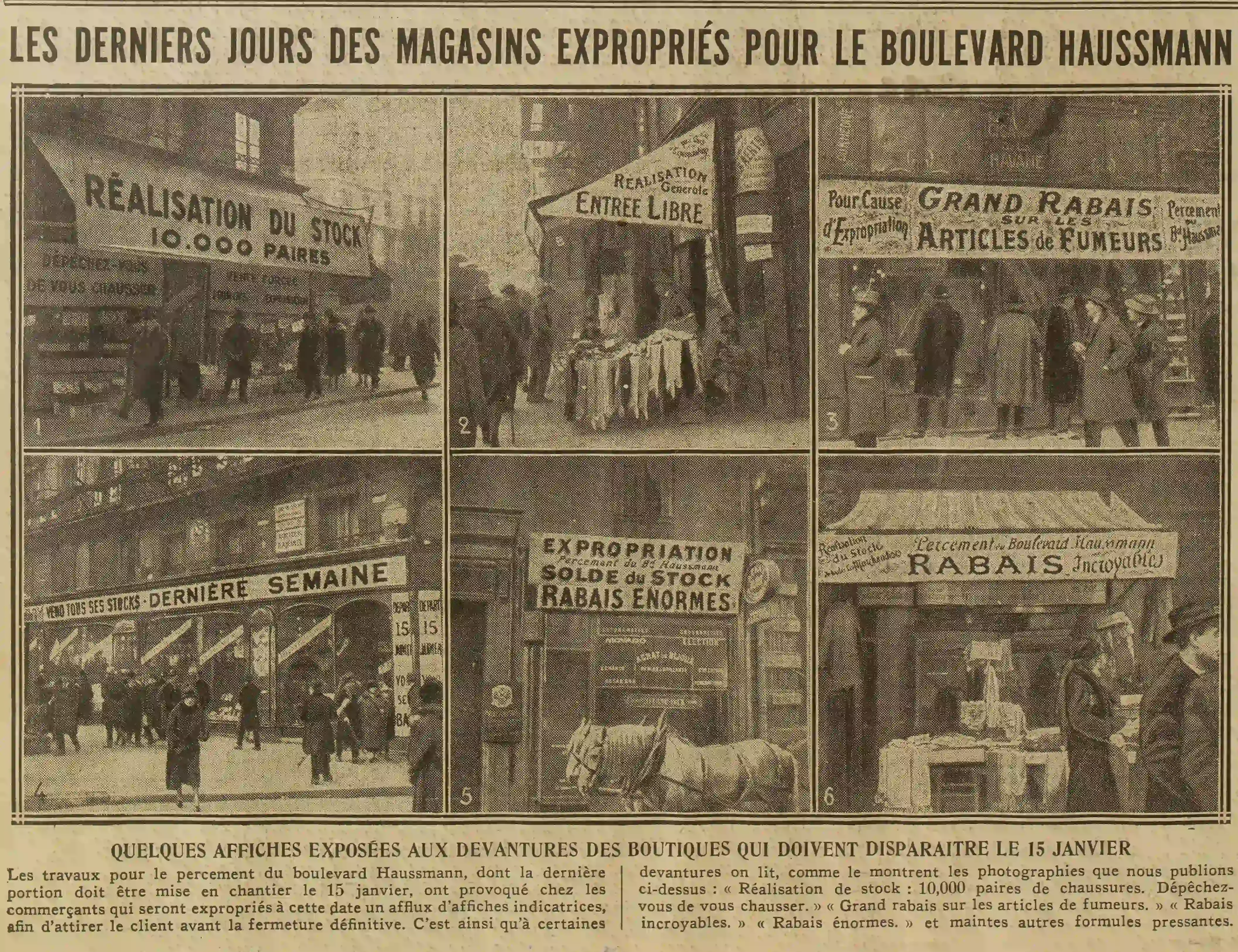  photo magasin expropriés bd Haussman