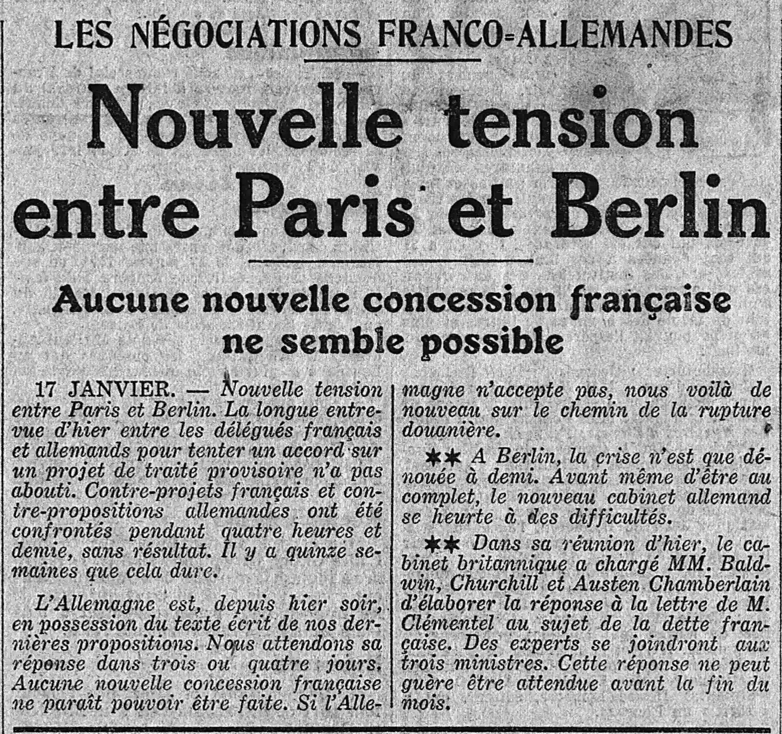  nouvelles tensions entre Paris et Berlin
