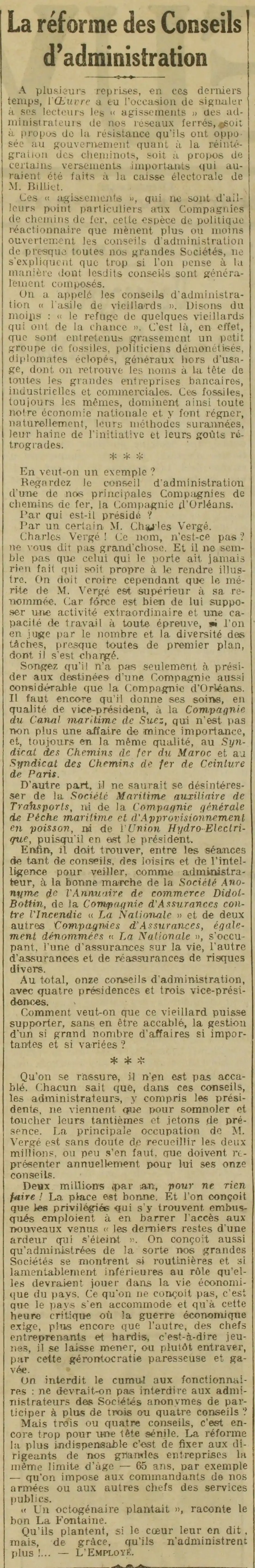  la réforme des conseils dadministration