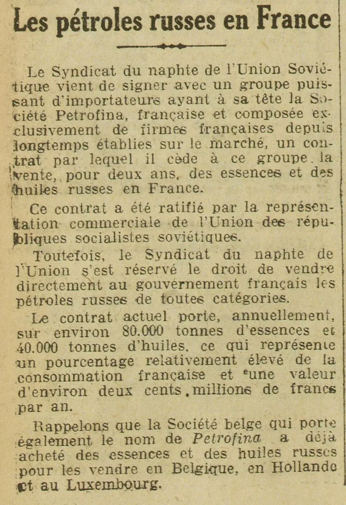  les pétroles russes en France  