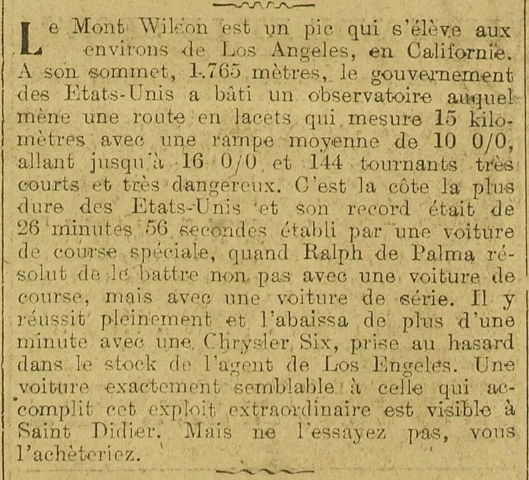 Le Mont Wilson dans les environs de Los Angeles