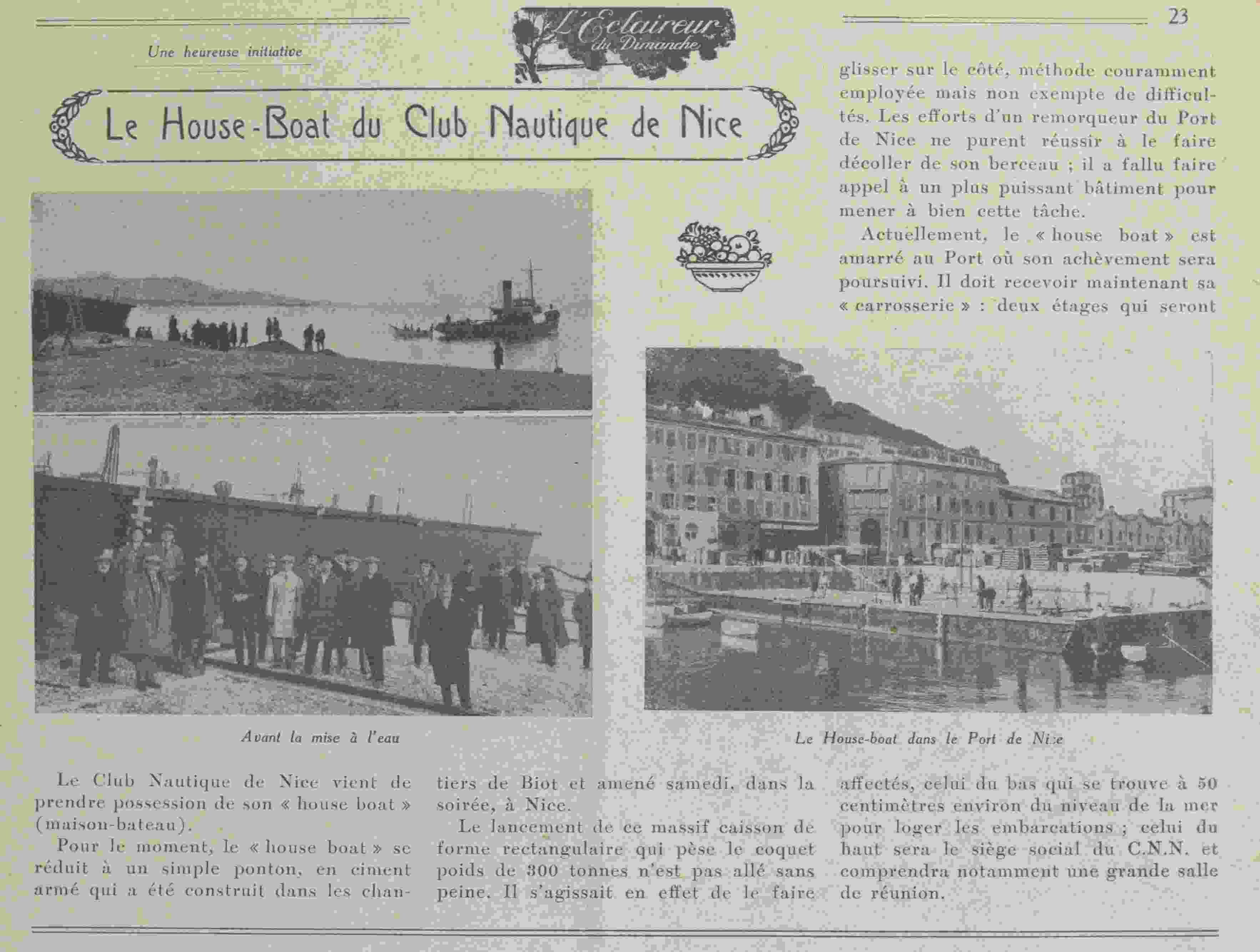 Le House-Boat du Club Nautique de Nice