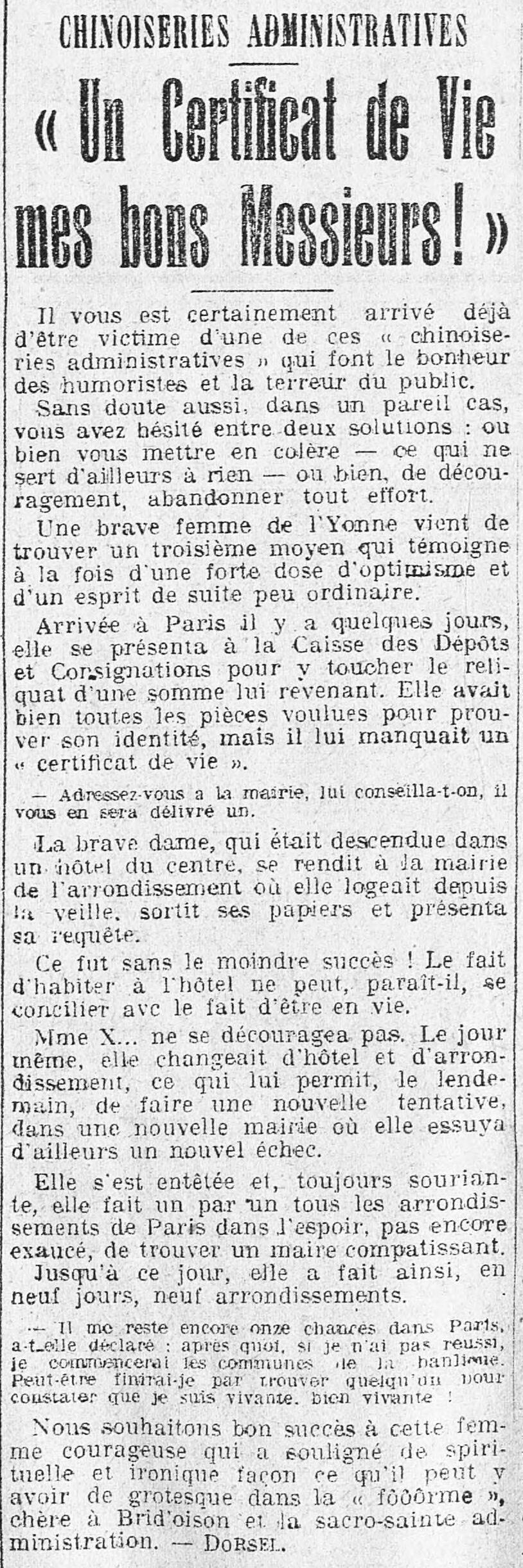 Les chinoiseries administratives dignes de Kafa